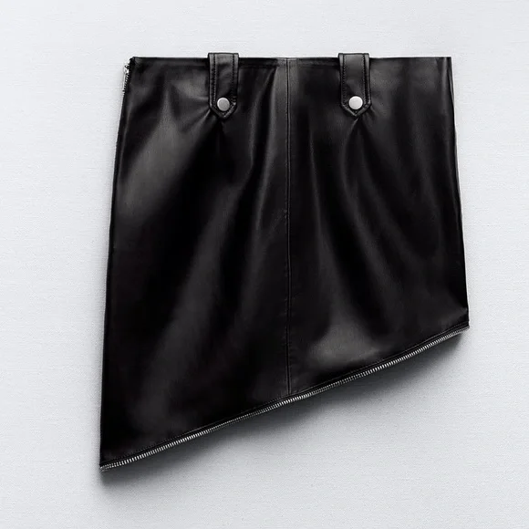 NEW! Zara 2 in 1 Faux Leather Skirt - Picture 8 of 8